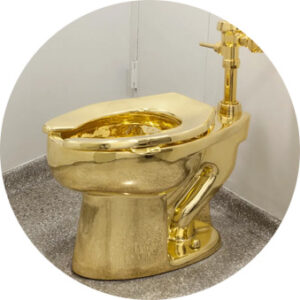 Toilette en or pour les riches